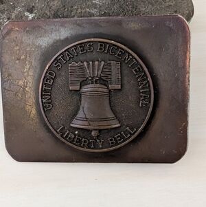 Vintage 70's Liberty Bell Belt Buckle